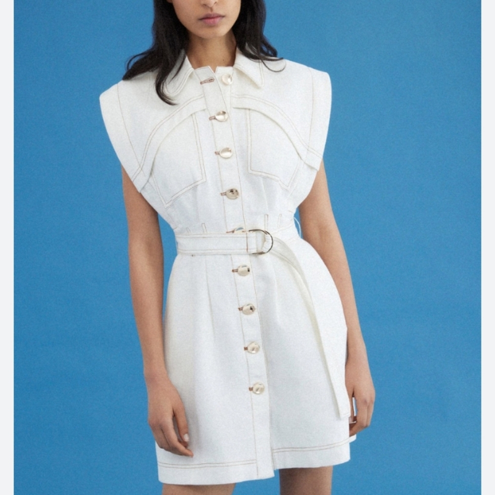 Acler Westcroft Dress In Ivory 4US